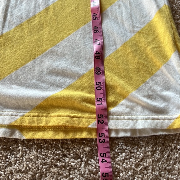 Gap Women’s Medium MD Maxi Yellow White Chevron Cotton EUC - Picture 2 of 4